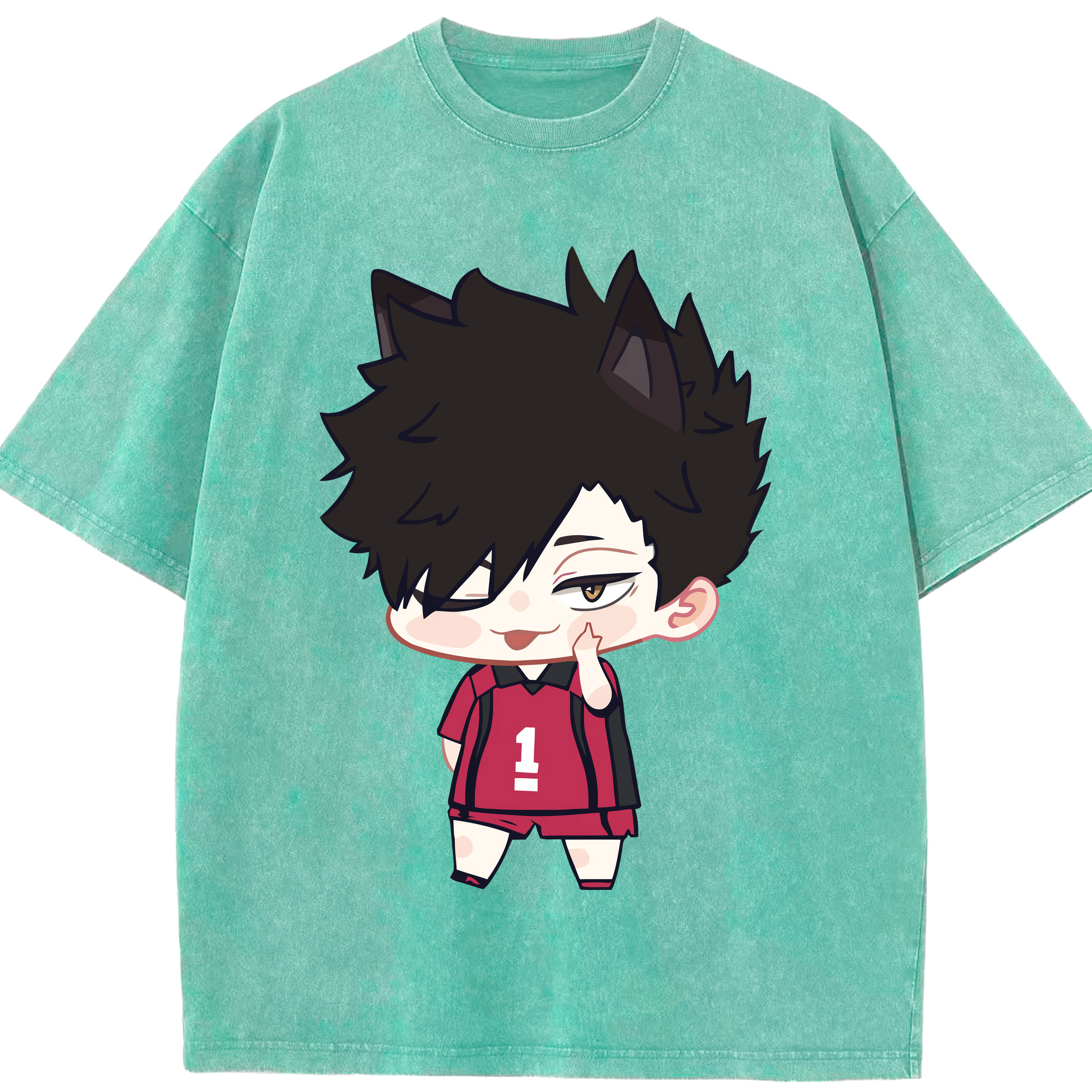 （画像用） ハイキュー!! Haikyu!! 綿100% ヴィンテージ風 半袖Tシャツ（フロントプリント）